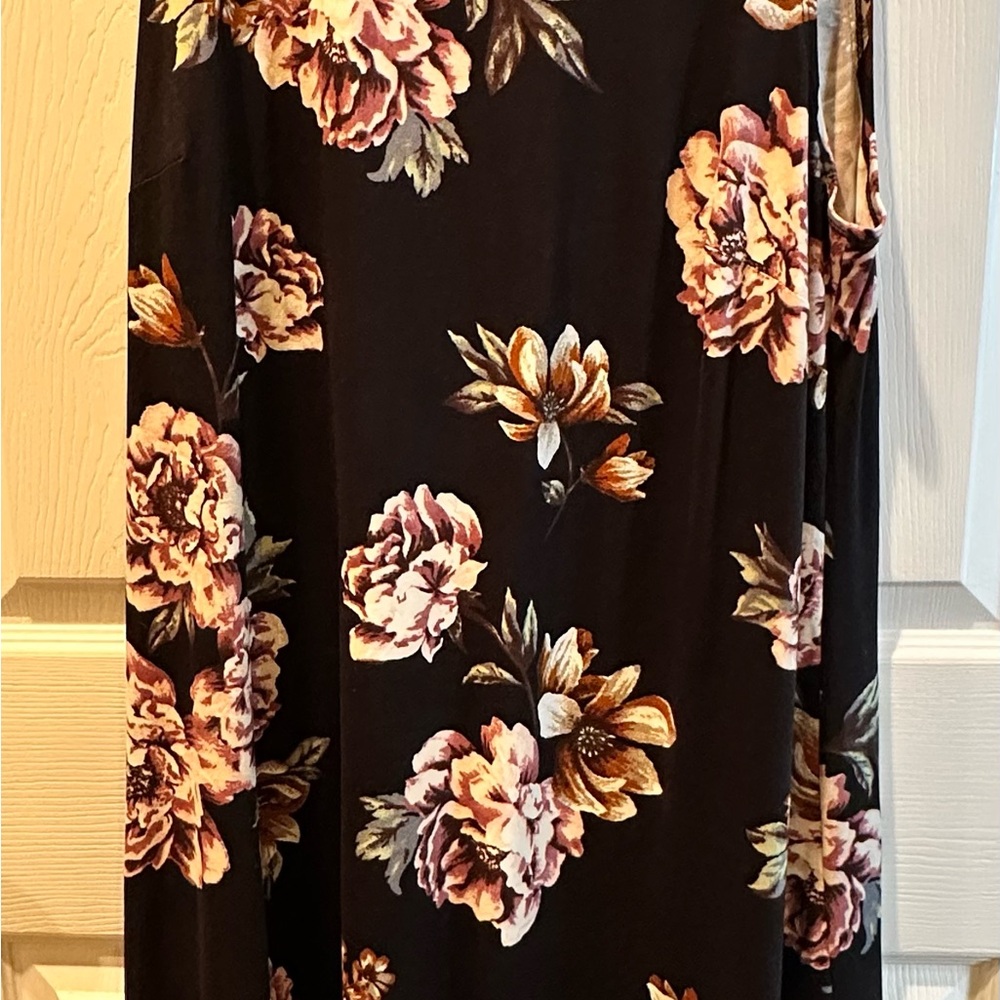 Floral Black Maxi Dress